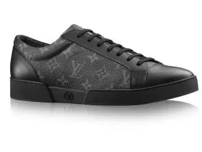 chaussure cuir louis vuitton hommes femmes lv logo sneaker 1a2r4u